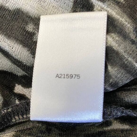 Susan Graver Womens Tunic Top Sheer Animal Print Keyhole Black White Small - Picture 10 of 10